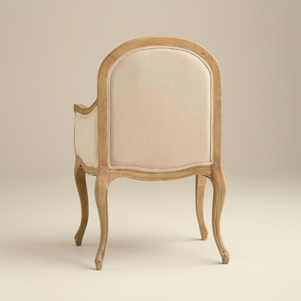 Sienna Beau Linen Desk Chair, Natural / Weathered Oak